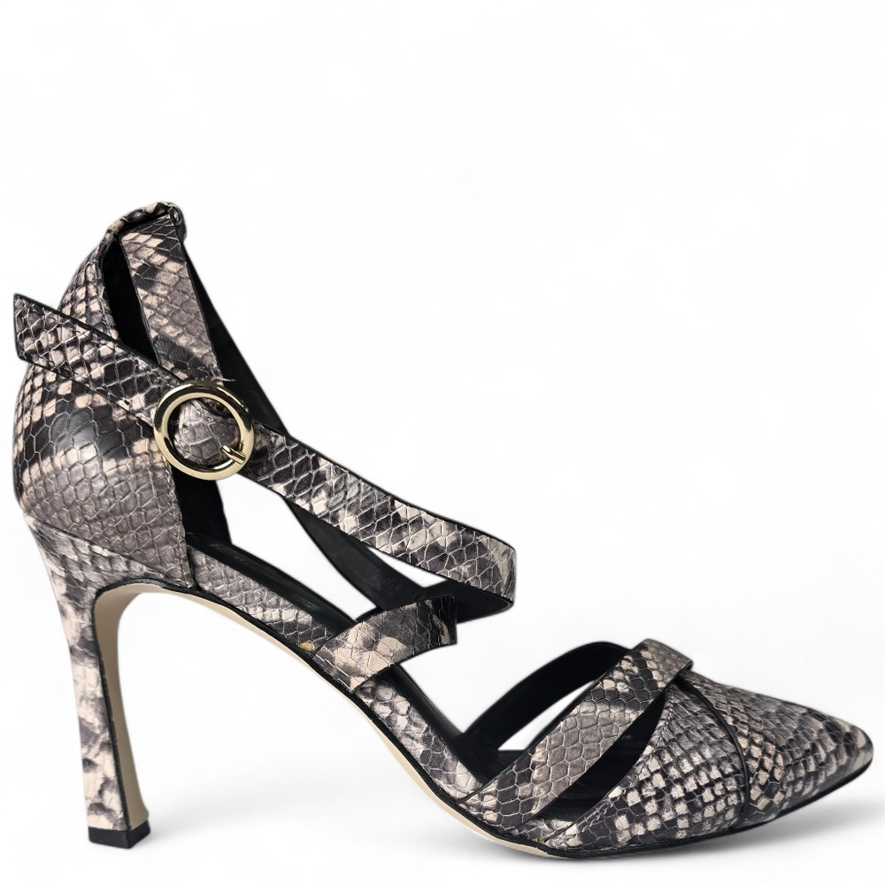 Nicole Miller Artelier Snakeskin Heels Size 7.5‎